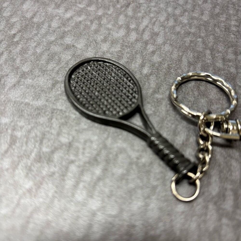 Tennis Racket Metal Keychain *New* - Picture 2 of 5